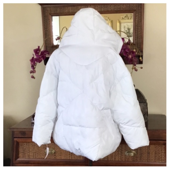 Free People Hailey White Hooded Puffer Coat. NWT. - Picture 5 of 8